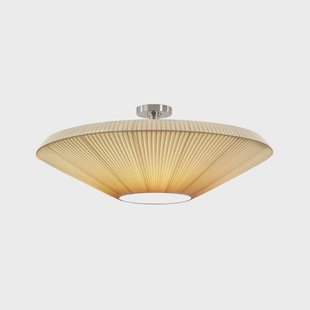 Bover Siam 80 plafondlamp, nikkel/crèmekleurig, kunststof