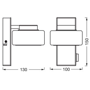 LEDVANCE LED wandlamp Orbis Flame, 1-lamp, zwart, IP44