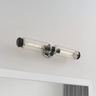 HINKLEY Masttop badkamer wandlamp, chroom, 2-lamps, hoogte 61 cm, IP44