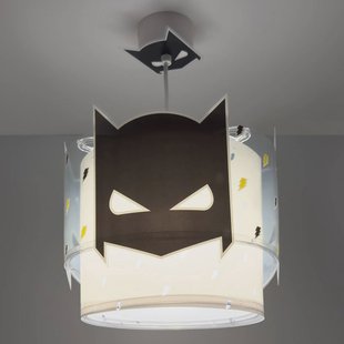 Hanglamp Dalber Dark Hero, wit/zwart, Ø 26 cm