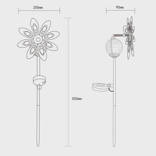 Globo LED grondspies lamp 36576, roestbruin, metaal, glas