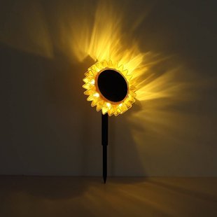 Globo LED lamp op zonne-energie 33598 Zonnebloem Ø 13 cm, geel, kunststof