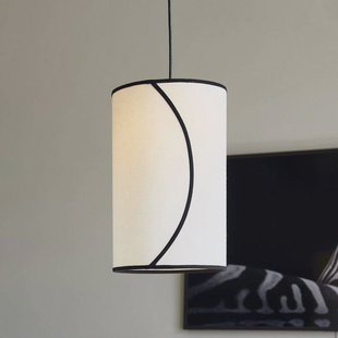 PR Home Hanglamp Ava, Ø 25 cm, biologisch katoen, crèmekleurig
