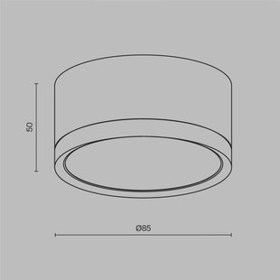 Maytoni downlight Hoepel, zwart/goud Hoogte 5 cm Ø 8,5 cm GX53