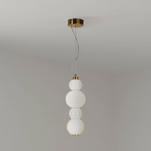 Maytoni LED hanglamp Kraag, goud glas Ø 14,7 cm 3.000 K
