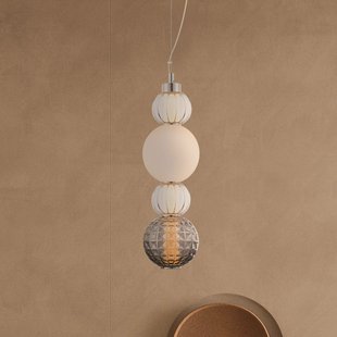 Maytoni LED hanglamp Kraag chroom glas Ø 14,7 cm 3.000 K