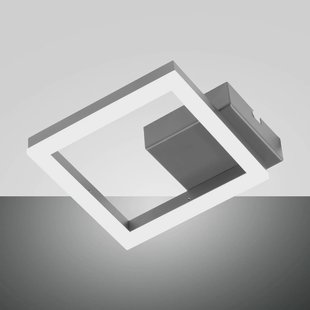 Fabas Luce LED wandlamp Bard, goudkleurig, 17 x 17cm, metaal, dimbaar