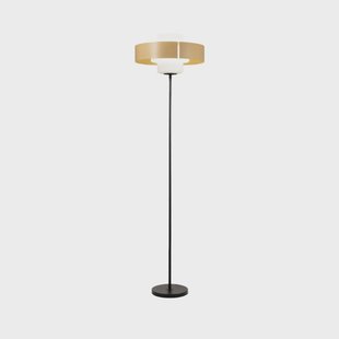 Fabas Luce Vloerlamp Loto, zandkleurig, hoogte 170 cm, voetdimmer, E27