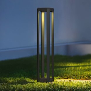 Maytoni LED tuinpadverlichting Royal Mile, grijs, hoogte 80 cm, aluminium