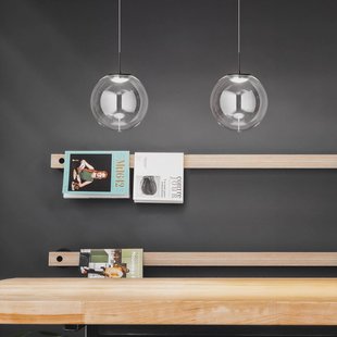 Fabas Luce LED hanglamp Ariel, 1-lamp, Ø 25cm, glas, dimmer, CCT