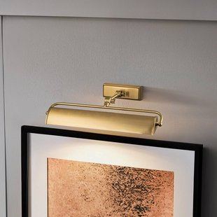 Elstead Wandlamp Winchfield, breedte 45 cm, messing/messing