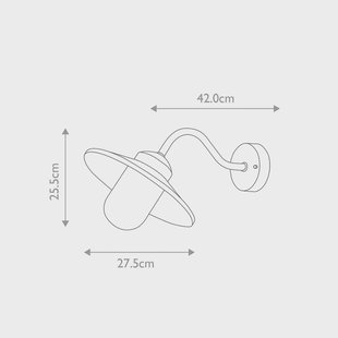 Elstead Buitenwandlamp Klampenborg, zilver, lantaarn, roestvrij staal