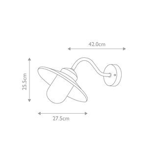 Elstead Klampenborg buitenwandlamp, zwart, bewegingsmelder