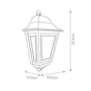 Elstead Deco Lane buitenwandlamp, crème, lantaarn, aluminium, IP44