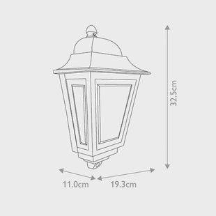 Elstead Buitenwandlamp Deco Lane, rood, lantaarn, aluminium, IP44