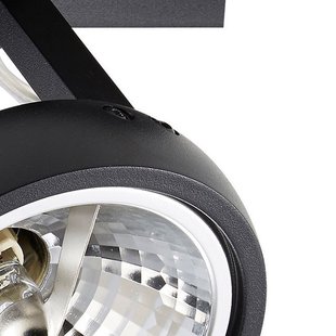 Zuma Line Gino DL 1 - opbouwspot met inbouw rozet - 15 x 9 cm - zwart