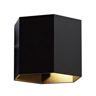 Zuma Line Polygon WL -  wandverlichting - 12 x 11 x 10 cm - zwart