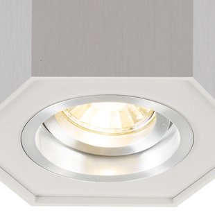 Zuma Line Polygon CL R- opbouwspot 1L - 12 cm - zilver