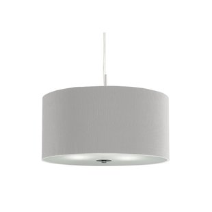 Searchlight Drum Pleat - hanglamp - Ø 40 x 108 cm - zilver