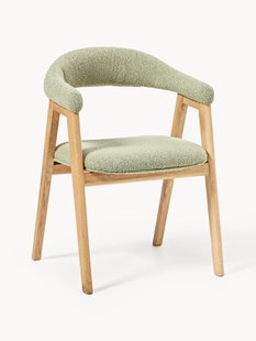 Armstoel Nik met boucl&eacute; vulling