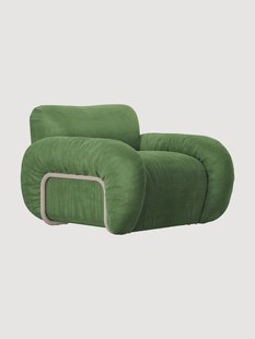 Handgemaakte fluwelen lounge fauteuil Arc