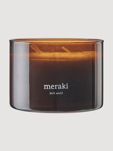 3-lonts geurkaars Dark Wood (nootmuskaat, kruidnagel &amp; amber)