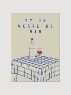 Poster Et Un Verre de Vin