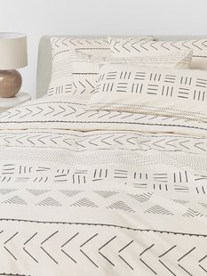 Perkal katoenen dekbedovertrek Kohana met boho patroon