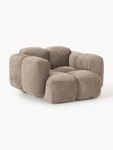 Loungefauteuil Tayla van teddy boucl&eacute;