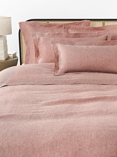 Linnen dekbedovertrek Linna met bies