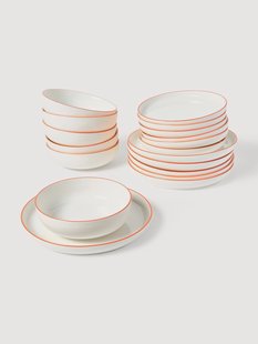 Porselein serviesset Facile, 6 personen (18-delig)
