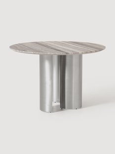 Ronde eettafel Noam met marmeren tafelblad, in verschillende formaten