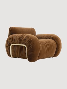 Handgemaakte fluwelen lounge fauteuil Arc Handgemaakte fluwelen lounge fauteuil Arc