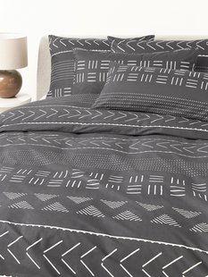 Perkal katoenen dekbedovertrek Kohana met boho patroon