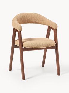 Armstoel Nik met boucl&eacute; vulling