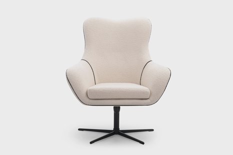 Fauteuil ESSI met draaifunctie bouclé | NADUVI Collection