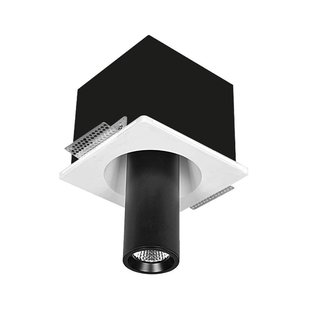 Nova Luce Giacomo - inbouwspot - 155 x 155 mm, 158 x 158 mm inbouwmaat - zwart