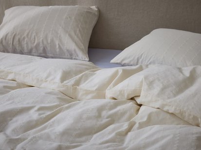 Yumeko Kussensloop seersucker katoen gentle white 100% biologisch katoen, seersucker geweven