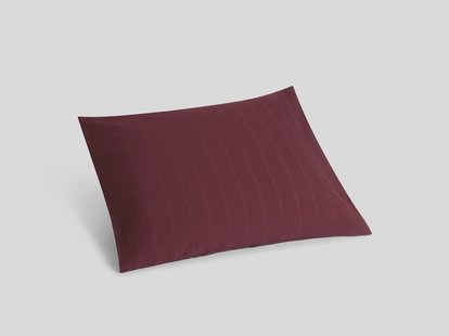 Yumeko Kussensloop seersucker katoen bordeaux 50x60 100% biologisch katoen, seersucker geweven