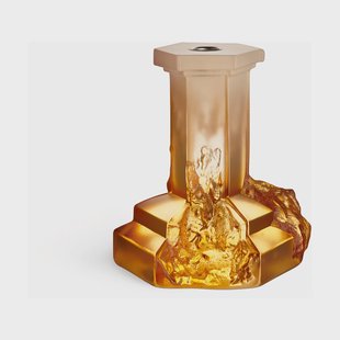 Kosta Boda Rocky Baroque kandelaar 175 mm Amberkleurige waas