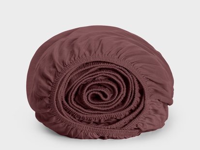 Yumeko Hoeslaken jersey evening rose 180x210x30 100% regeneratief biologisch katoen, jersey katoen (gebreid)