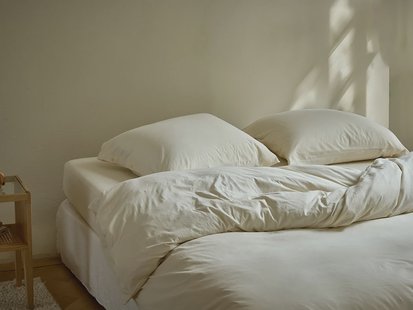 Yumeko Dekbedovertrek jersey sunrise white 200x220 + 2/60x70 100% regeneratief biologisch katoen