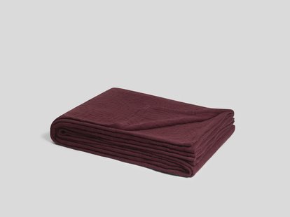 Yumeko Sprei mousseline katoen arch bordeaux 260x240 100% biologisch katoen (mousseline)