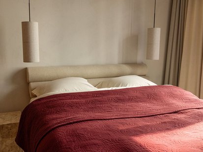 Yumeko Sprei mousseline katoen arch bordeaux 100% biologisch katoen (mousseline)