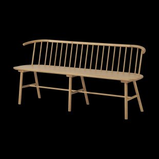 NJRD VIOR bank met rugleuning Gelakt eiken