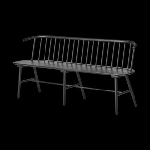 NJRD VIOR bank met rugleuning Zwart gelakt eiken