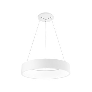 Nova Luce Rando - hanglamp - Ø 60 x 120 cm - 42W LED incl. - witte lichtkleur - mat wit