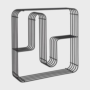 AYTM Curva wandplank vierkant Zwart