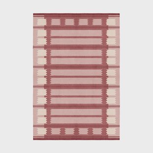 Layered Röllakan Iris wollen vloerkleed Rasberry, 250x350 cm