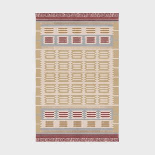 Layered Röllakan Hilma wollen vloerkleed Meadow, 140x200 cm